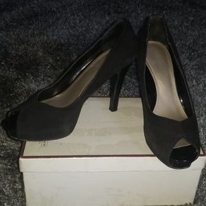 Suede Peep Toes